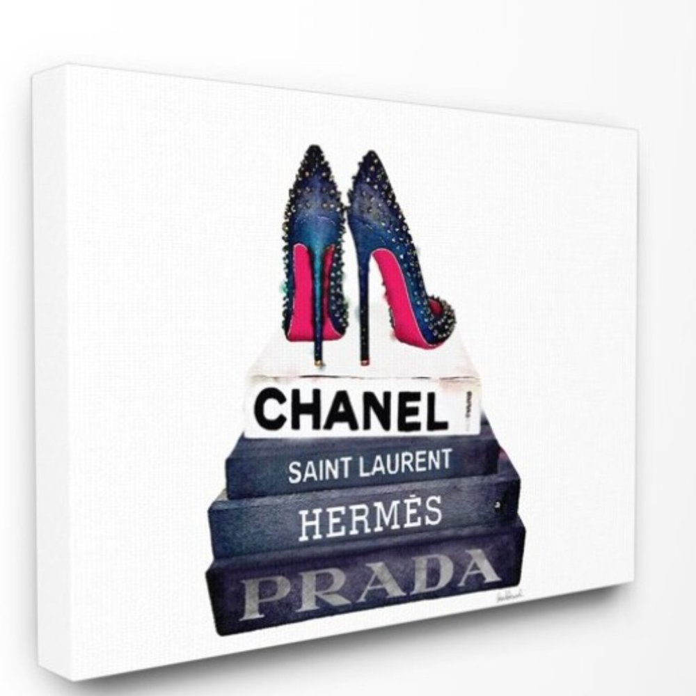 New! Fashion Book Set/Stud Pumps Canvas Pop Art